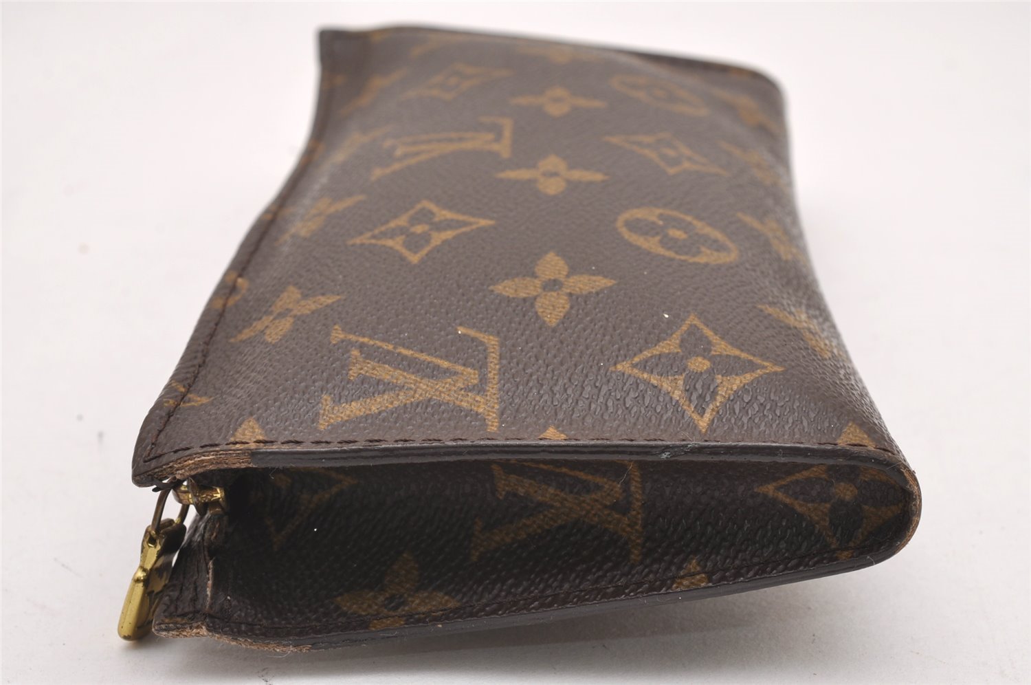 Authentic Louis Vuitton Monogram Pouch For Bucket GM LV Junk 0945J