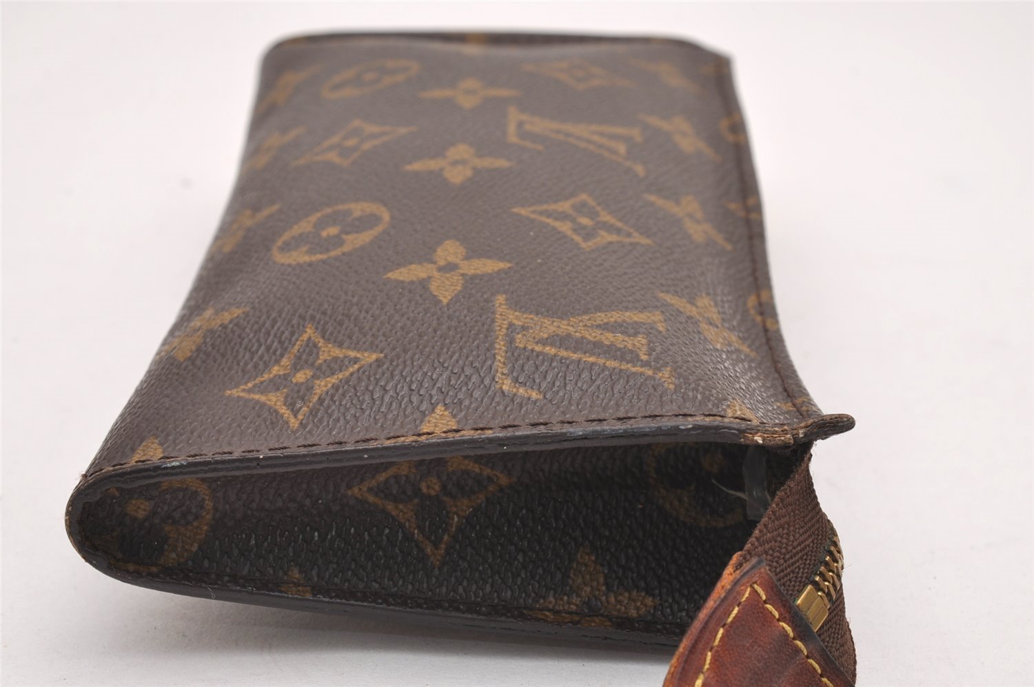 Authentic Louis Vuitton Monogram Pouch For Bucket GM LV Junk 0945J