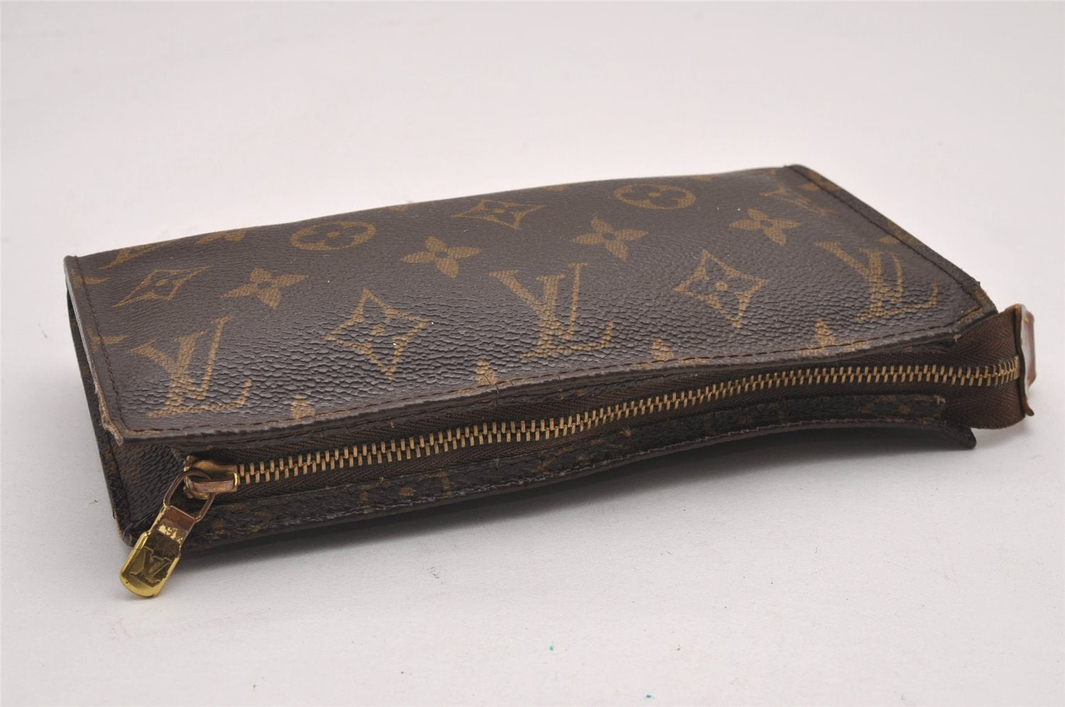 Authentic Louis Vuitton Monogram Pouch For Bucket GM LV Junk 0945J