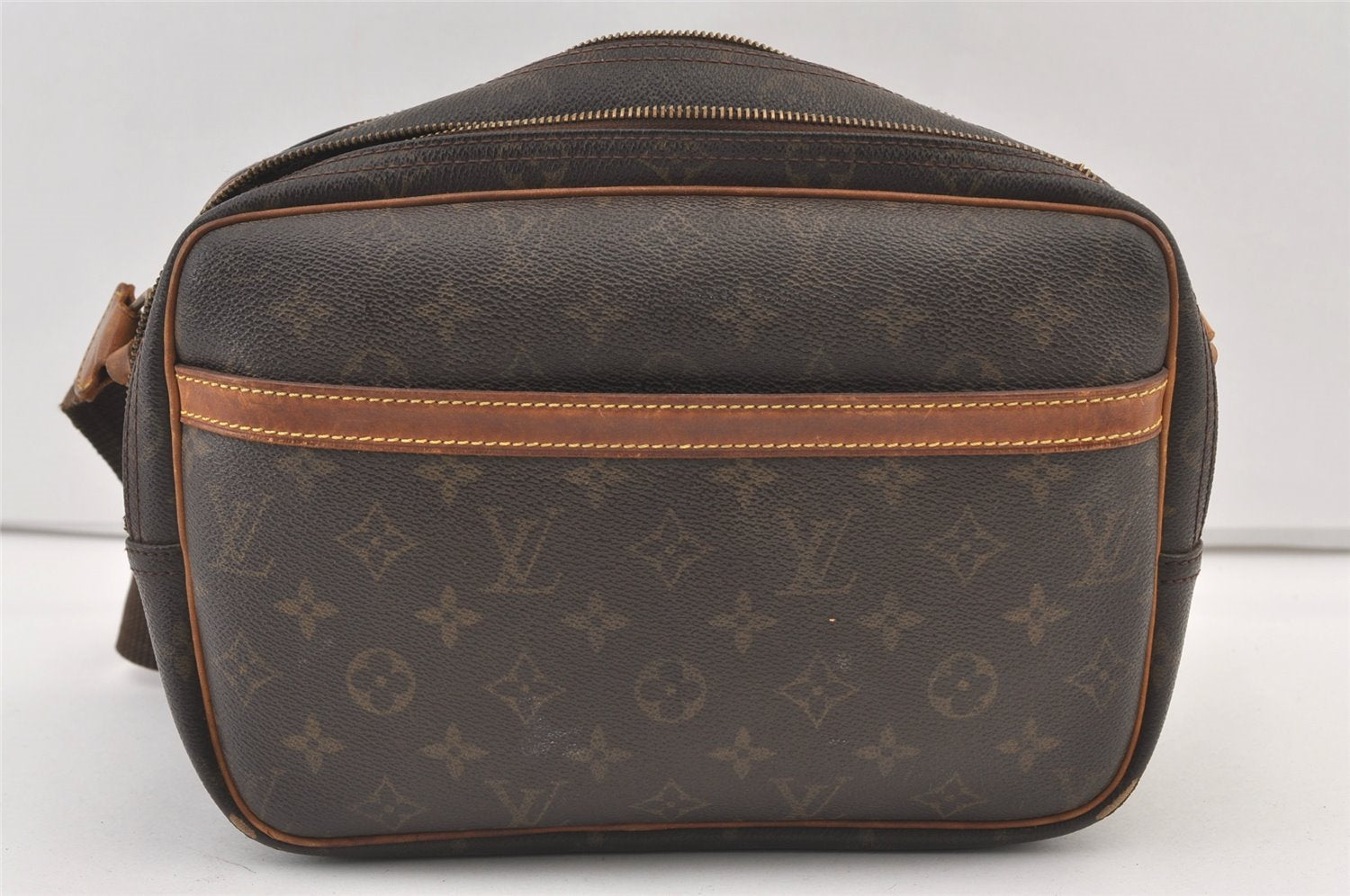 Auth Louis Vuitton Monogram Reporter PM Shoulder Cross Bag M45254 LV Junk 0945K