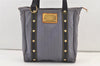 Authentic Louis Vuitton Antigua Cabas MM Tote Bag Blue M40087 Junk 0946K