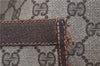 Authentic GUCCI Web Sherry Line Shoulder Tote Bag GG PVC Leather Brown 0947G