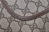 Authentic GUCCI Web Sherry Line Shoulder Tote Bag GG PVC Leather Brown 0947G
