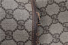 Authentic GUCCI Web Sherry Line Shoulder Tote Bag GG PVC Leather Brown 0947G