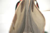Authentic GUCCI Web Sherry Line Shoulder Tote Bag GG PVC Leather Brown 0947G