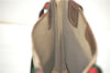 Authentic GUCCI Web Sherry Line Shoulder Tote Bag GG PVC Leather Brown 0947G
