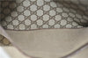 Authentic GUCCI Web Sherry Line Shoulder Tote Bag GG PVC Leather Brown 0947G