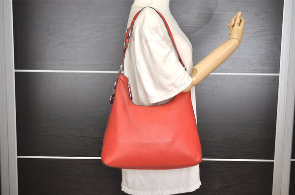 Authentic GUCCI Vintage Shoulder Hand Bag Leather 339553 Red 0947I