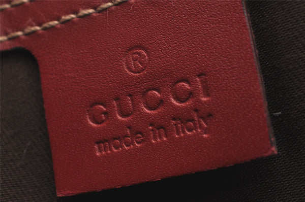 Authentic GUCCI Shoulder Cross Body Bag GG PVC Leather 201732 Brown 0948I