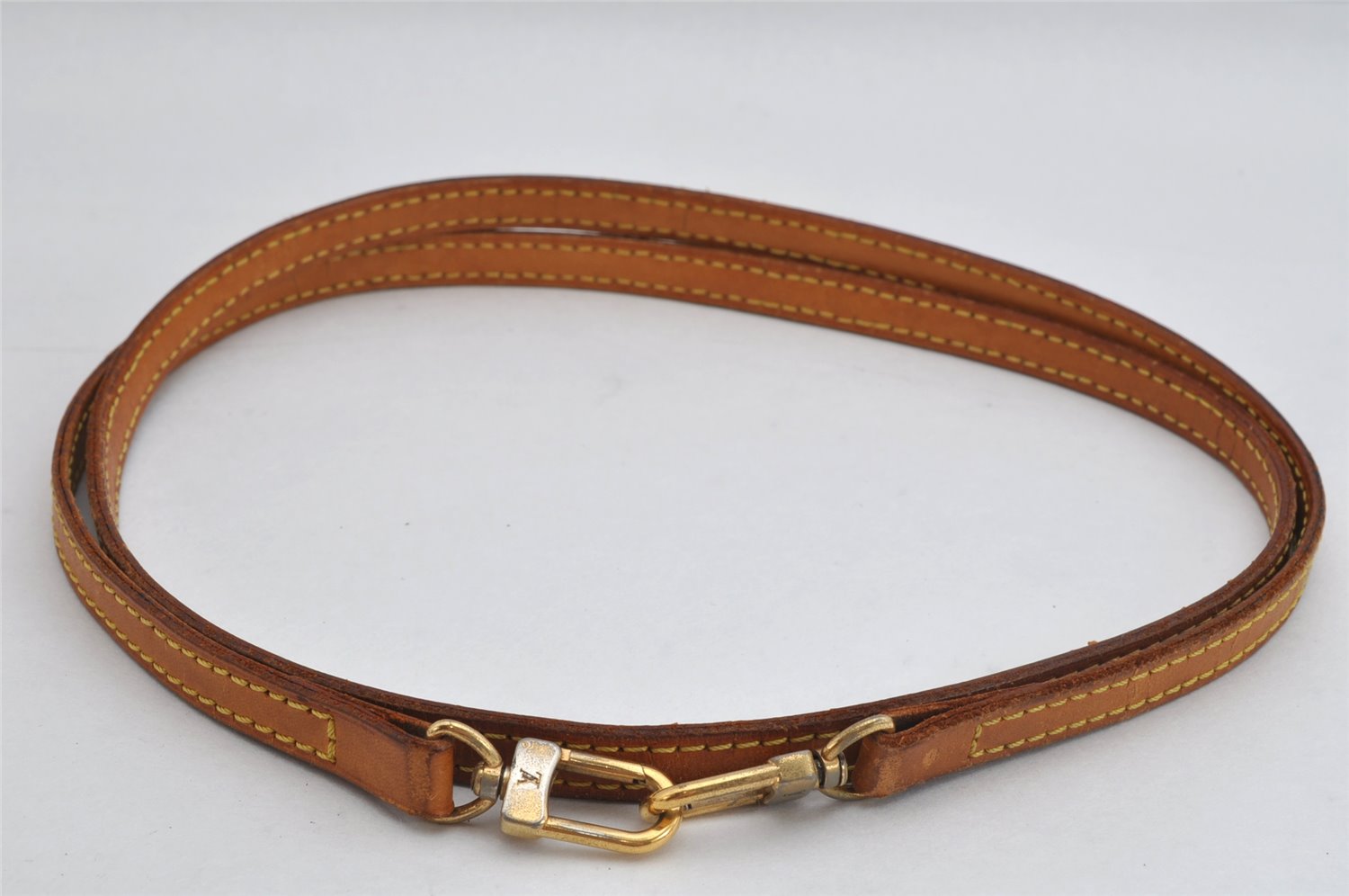 Authentic Louis Vuitton Leather Shoulder Strap Beige 47