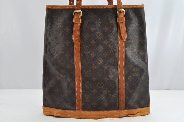 Authentic Louis Vuitton Monogram Bucket GM Shoulder Tote Bag M42236 Junk 0952K