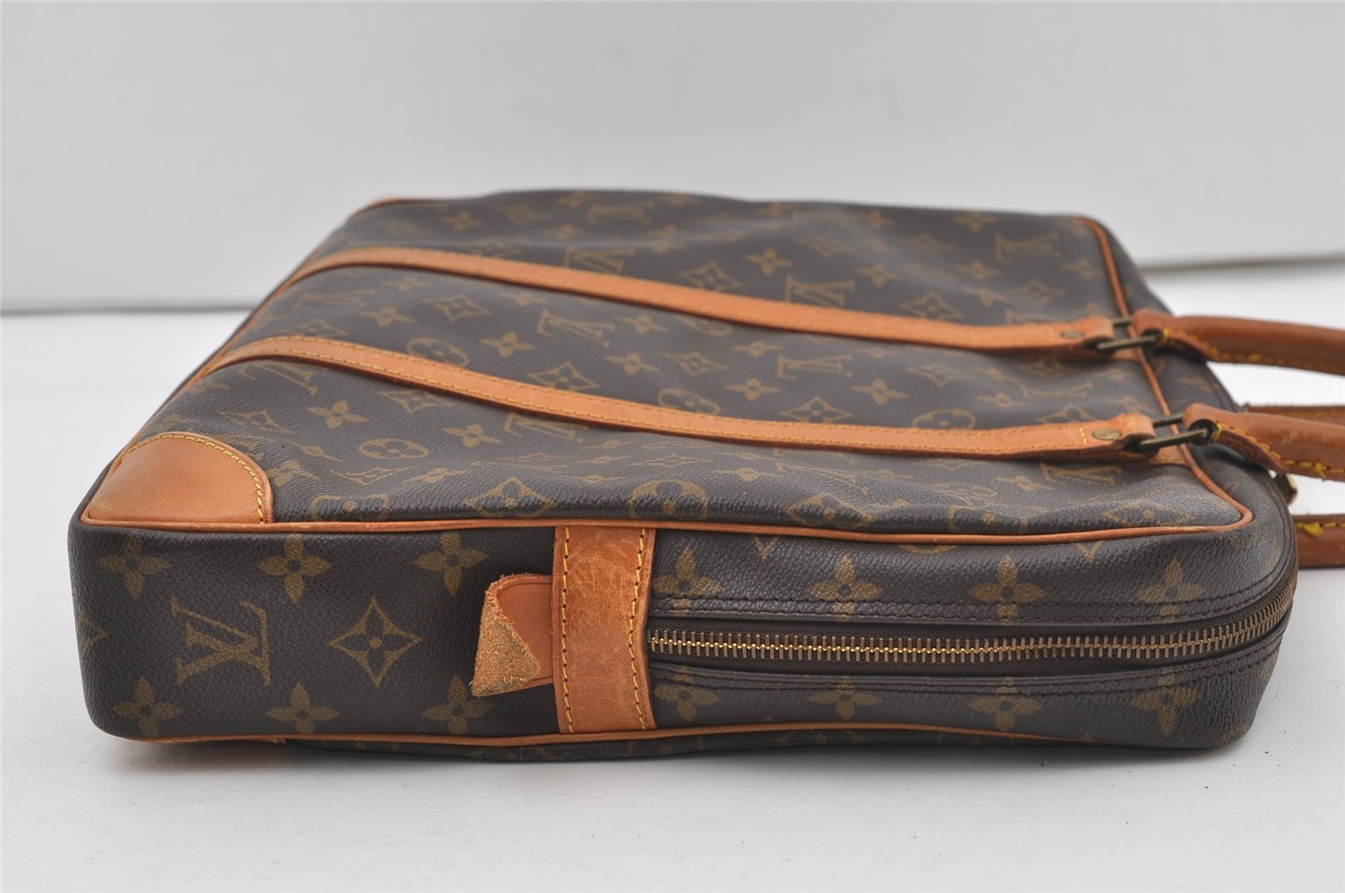 Authentic Louis Vuitton Monogram Porte Documents Voyage M53361 Briefcase 0953J