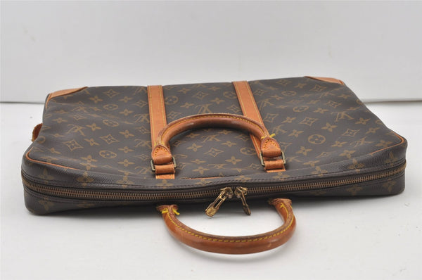 Authentic Louis Vuitton Monogram Porte Documents Voyage M53361 Briefcase 0953J