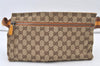 Authentic GUCCI Sherry Line Waist Body Bag GG Canvas Leather 28566 Brown 0953K