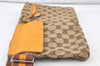 Authentic GUCCI Sherry Line Waist Body Bag GG Canvas Leather 28566 Brown 0953K