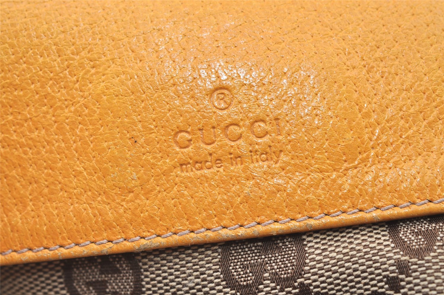 Authentic GUCCI Sherry Line Waist Body Bag GG Canvas Leather 28566 Brown 0953K