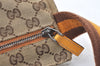 Authentic GUCCI Sherry Line Waist Body Bag GG Canvas Leather 28566 Brown 0953K