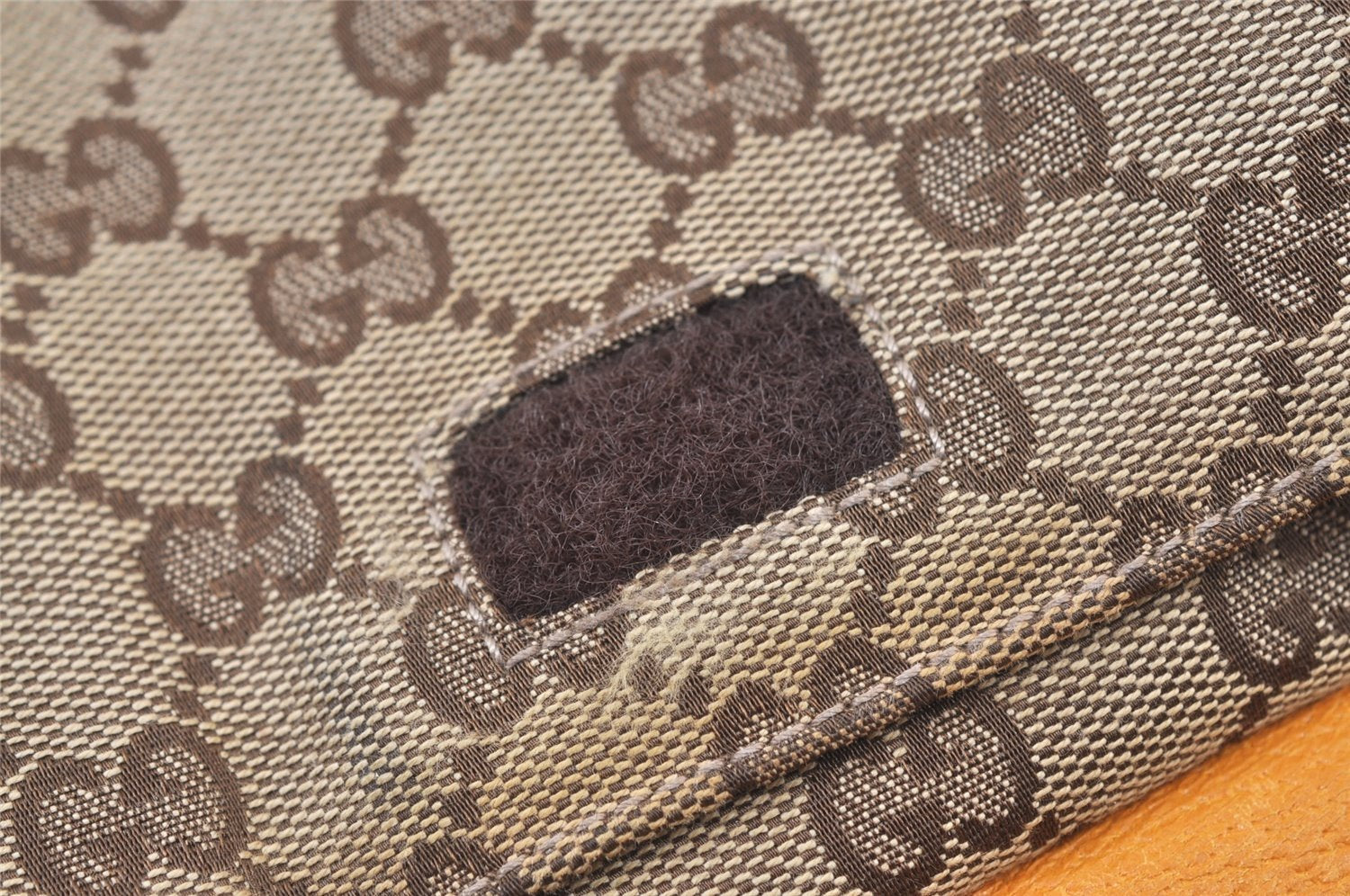 Authentic GUCCI Sherry Line Waist Body Bag GG Canvas Leather 28566 Brown 0953K