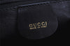 Authentic GUCCI Vintage Bamboo 2Way Shoulder Hand Bag Purse Enamel Black 0954K