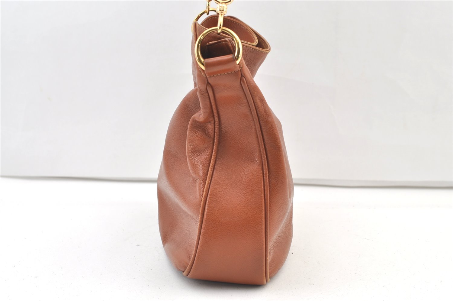 Authentic GUCCI Bamboo 2Way Shoulder Hand Bag Purse Leather Brown Junk 0955K