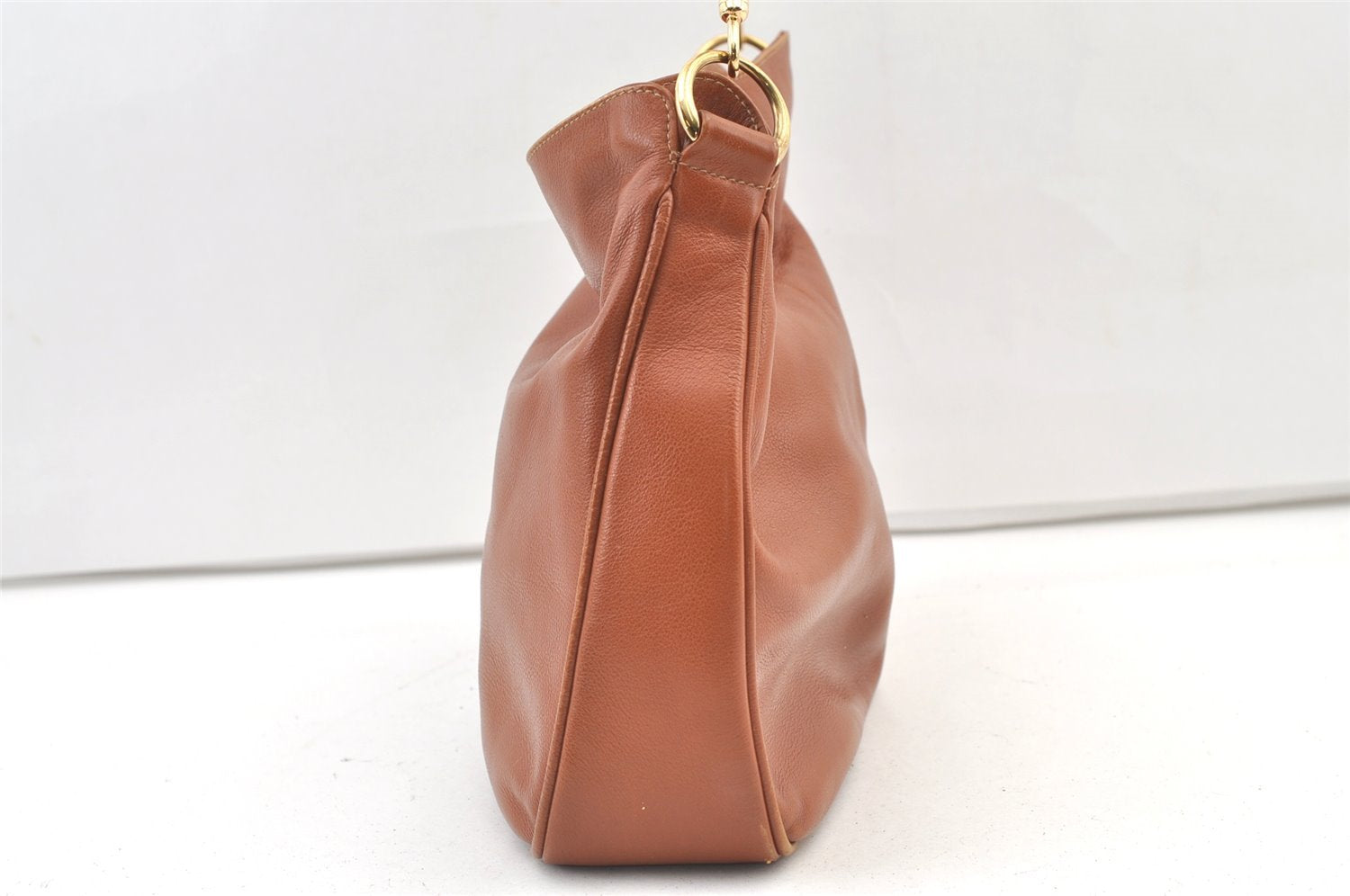 Authentic GUCCI Bamboo 2Way Shoulder Hand Bag Purse Leather Brown Junk 0955K