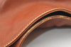 Authentic GUCCI Bamboo 2Way Shoulder Hand Bag Purse Leather Brown Junk 0955K