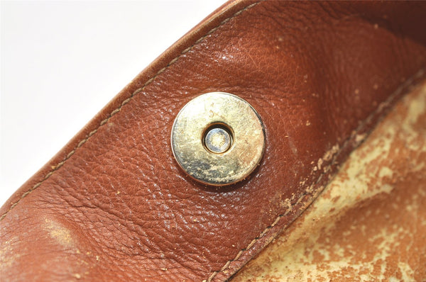 Authentic GUCCI Bamboo 2Way Shoulder Hand Bag Purse Leather Brown Junk 0955K