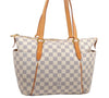 Authentic Louis Vuitton Damier Azur Totally PM Tote Bag White N41280 LV 0956J