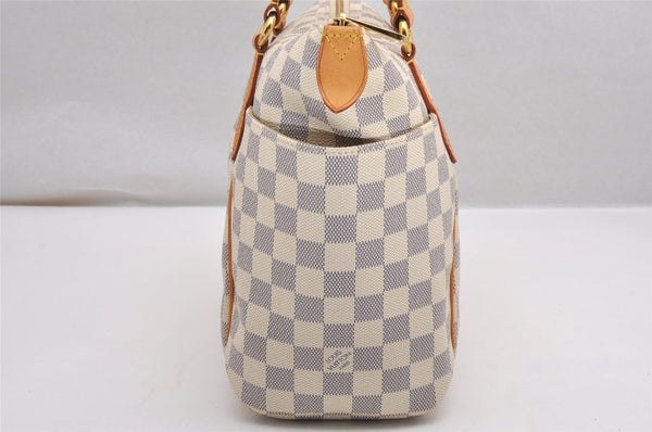 Authentic Louis Vuitton Damier Azur Totally PM Tote Bag White N41280 LV 0956J