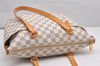Authentic Louis Vuitton Damier Azur Totally PM Tote Bag White N41280 LV 0956J