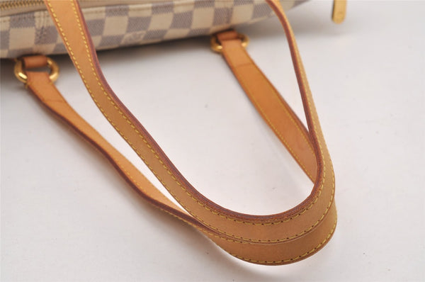 Authentic Louis Vuitton Damier Azur Totally PM Tote Bag White N41280 LV 0956J
