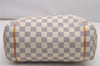 Authentic Louis Vuitton Damier Azur Totally PM Tote Bag White N41280 LV 0956J
