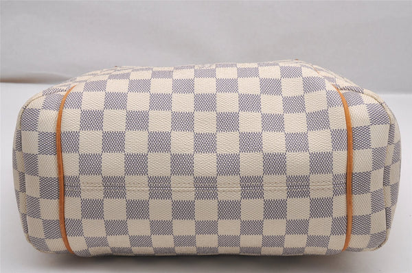 Authentic Louis Vuitton Damier Azur Totally PM Tote Bag White N41280 LV 0956J