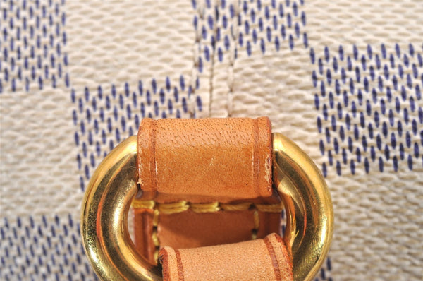 Authentic Louis Vuitton Damier Azur Totally PM Tote Bag White N41280 LV 0956J