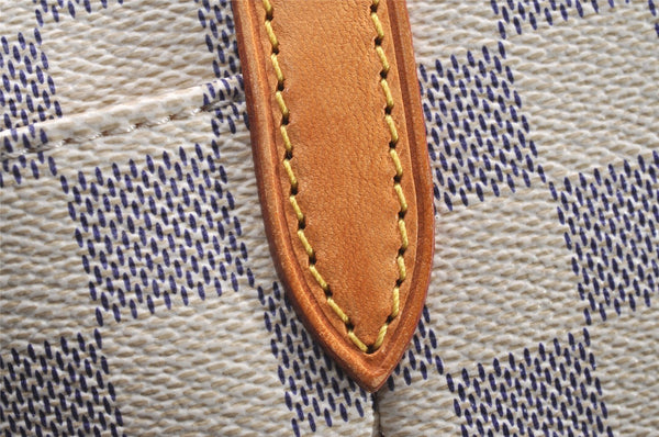 Authentic Louis Vuitton Damier Azur Totally PM Tote Bag White N41280 LV 0956J