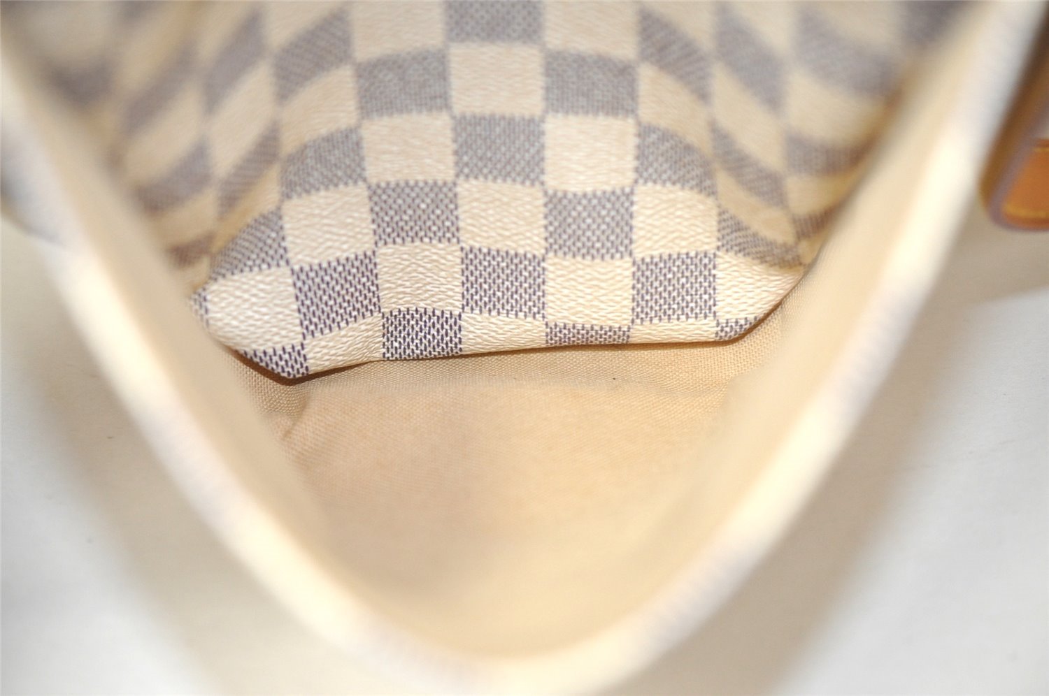 Authentic Louis Vuitton Damier Azur Totally PM Tote Bag White N41280 LV 0956J