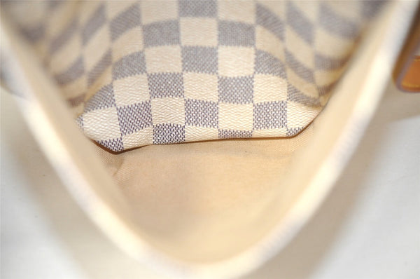 Authentic Louis Vuitton Damier Azur Totally PM Tote Bag White N41280 LV 0956J