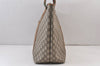 Authentic GUCCI Web Sherry Line Vintage GG Plus PVC Leather Tote Bag Brown 0956K