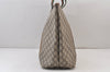 Authentic GUCCI Web Sherry Line Vintage GG Plus PVC Leather Tote Bag Brown 0956K