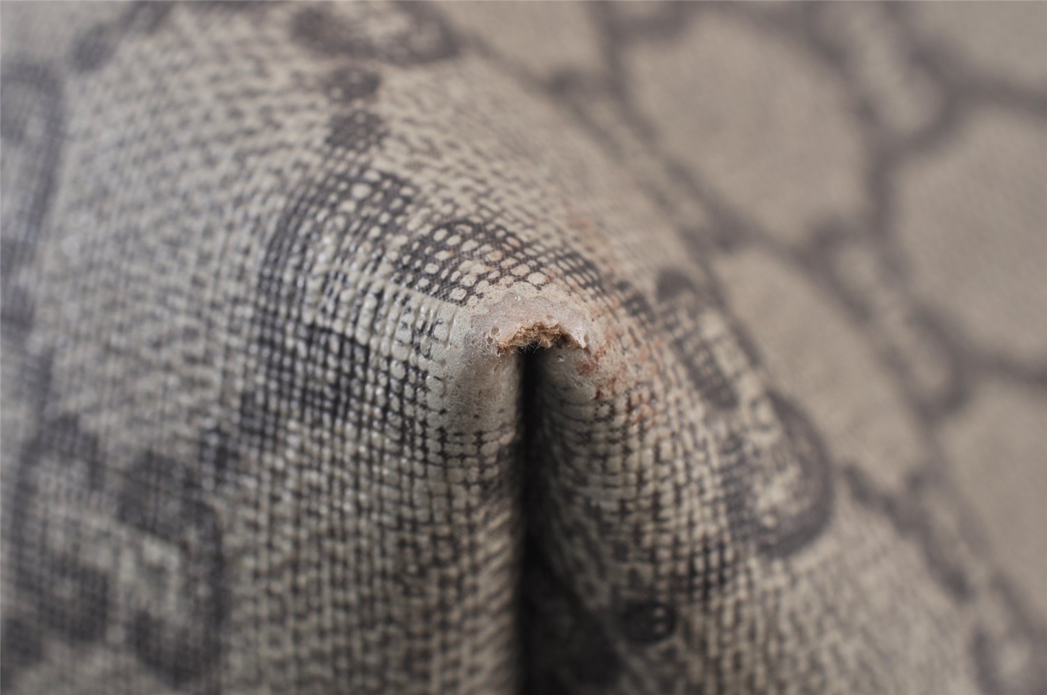 Authentic GUCCI Web Sherry Line Vintage GG Plus PVC Leather Tote Bag Brown 0956K