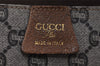 Authentic GUCCI Web Sherry Line Vintage GG Plus PVC Leather Tote Bag Brown 0956K
