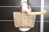 Authentic GUCCI Web Sherry Line Vintage GG Plus PVC Leather Tote Bag Brown 0956K