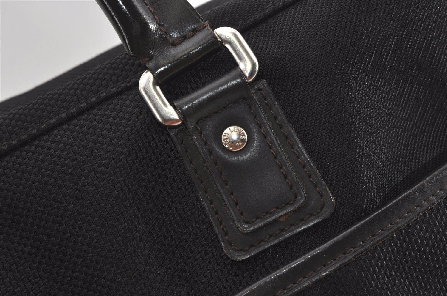 Authentic Louis Vuitton Damier Geant Yack Briefcase Black M93082 LV 0957I