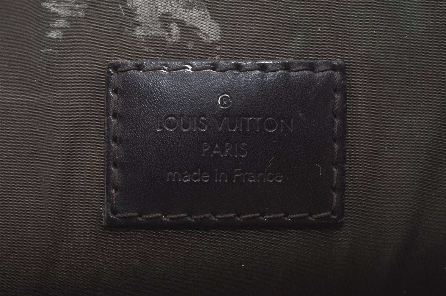 Authentic Louis Vuitton Damier Geant Yack Briefcase Black M93082 LV 0957I