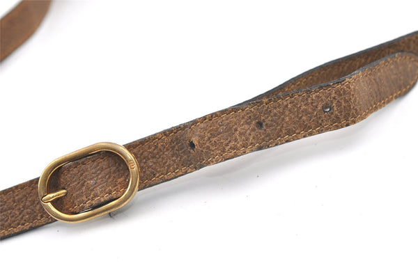 Authentic GUCCI Web Sherry Line Shoulder Cross Bag GG PVC Leather Brown 0957K