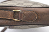 Authentic GUCCI Web Sherry Line Shoulder Cross Bag GG PVC Leather Brown 0957K