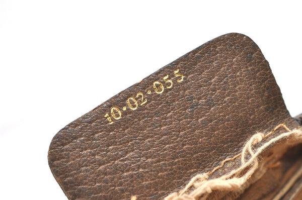 Authentic GUCCI Web Sherry Line Shoulder Cross Bag GG PVC Leather Brown 0957K