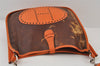 Authentic HERMES Leather Evelyne GM Shoulder Bag Brown 0960J