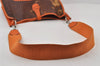 Authentic HERMES Leather Evelyne GM Shoulder Bag Brown 0960J