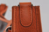 Authentic HERMES Leather Evelyne GM Shoulder Bag Brown 0960J